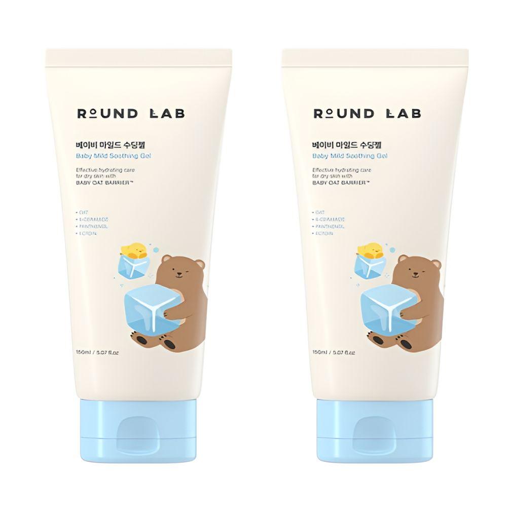 ROUND LAB Нежный успокаивающий гель для младенцев, увлажняющий и успокаивающий уход для чувствительной кожи 150 мл x2