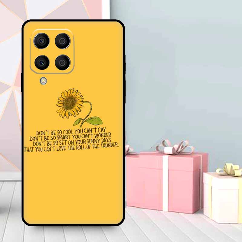 Цветочный чехол с ромашками и подсолнухами для Samsung Galaxy M56 M52 M32 M53 M16 M11 M21 M31 M35 M12 M13 M14 M15 M36 M55 M34 M54