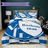 Постельное белье с узором VfL Bochum 1848 Комплект одеял Покрывало Наволочка Домашний Декор Подарок на День Рождения (1 пододеяльник + 2 наволочки без наполнителя)98