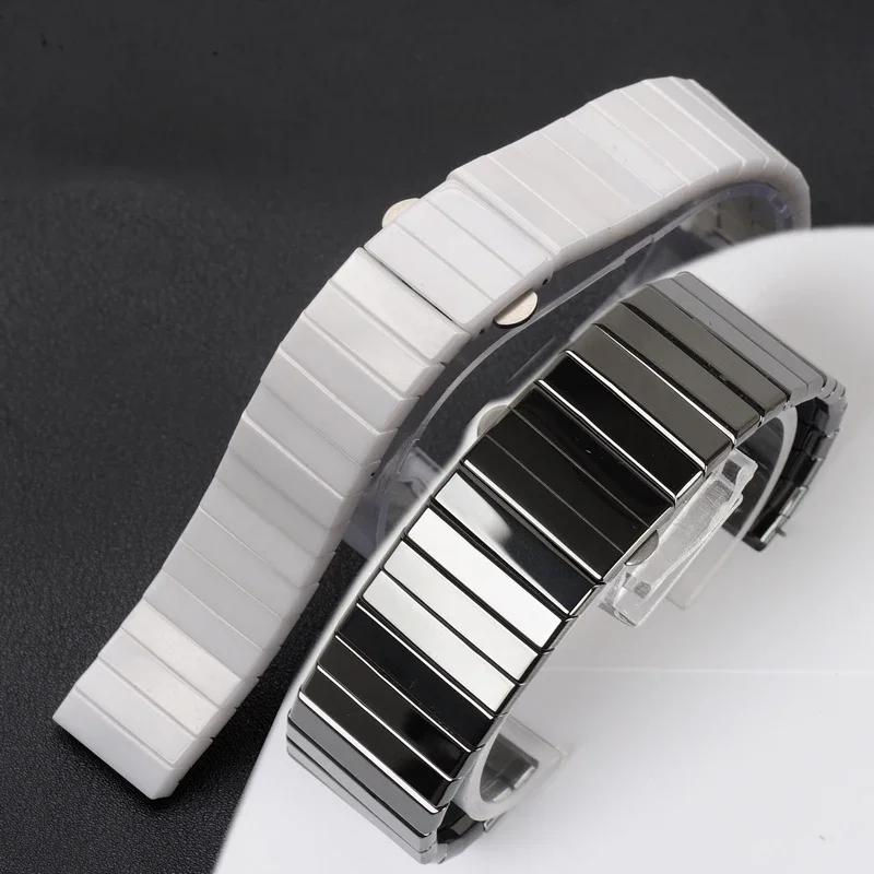 Керамический ремешок для часов Замена Rado DIAMASTER Серия Черная цепочка для часов Мужчины женщина 27 мм 35 мм Аксессуары ремешка для часов