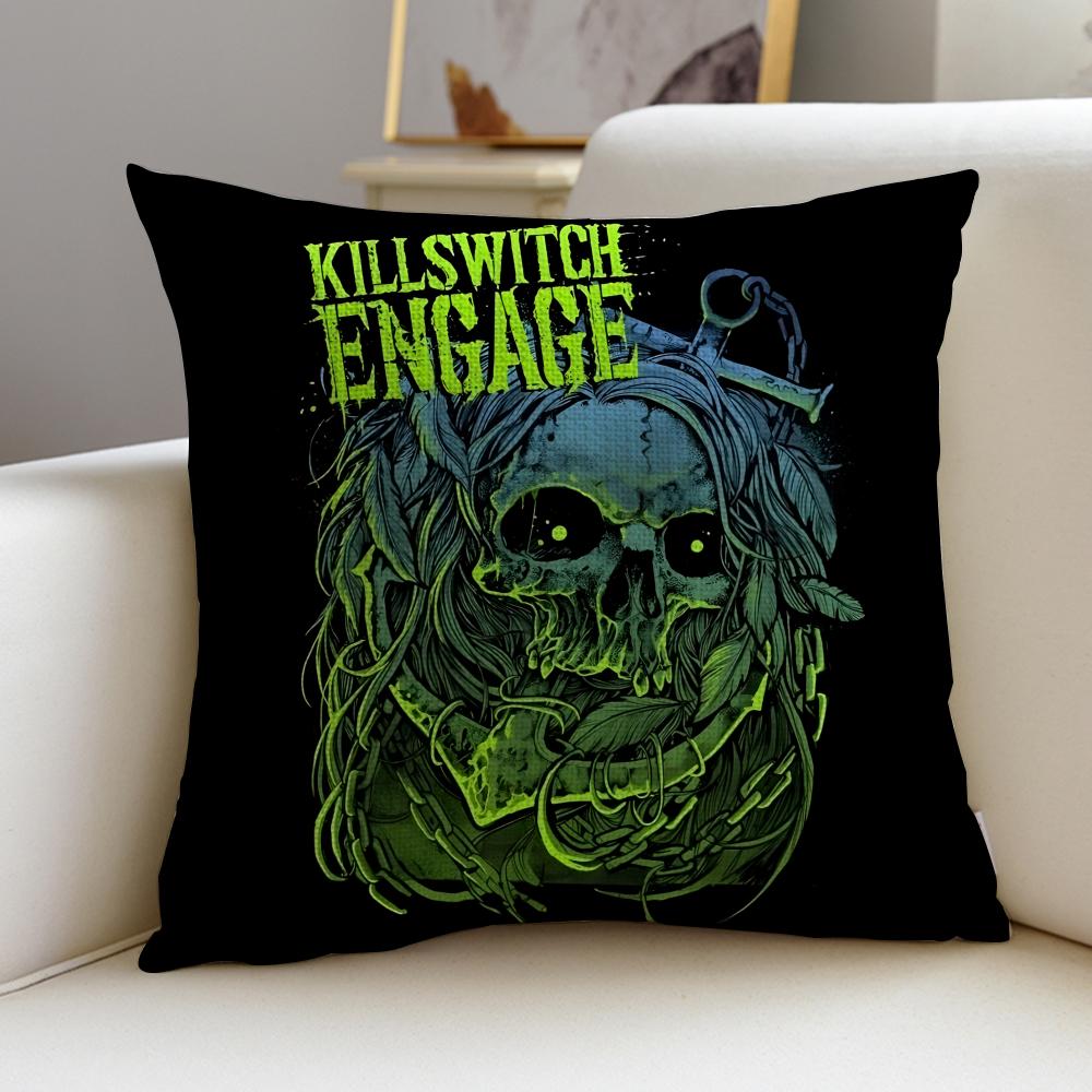 Metal KKillswitch EngageS Cushion Cover Breathable and skinfriendly linen pillowcase square removable and washable cushion