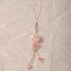 Sweet Ombre Floral Heart Phone and Bag Charm Chain