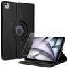 Case + Tempered Glass - BOOLING - for iPad Air 11" M3/M2 2024/2025 - 360° Rotating Case - Black - Optimal Protection