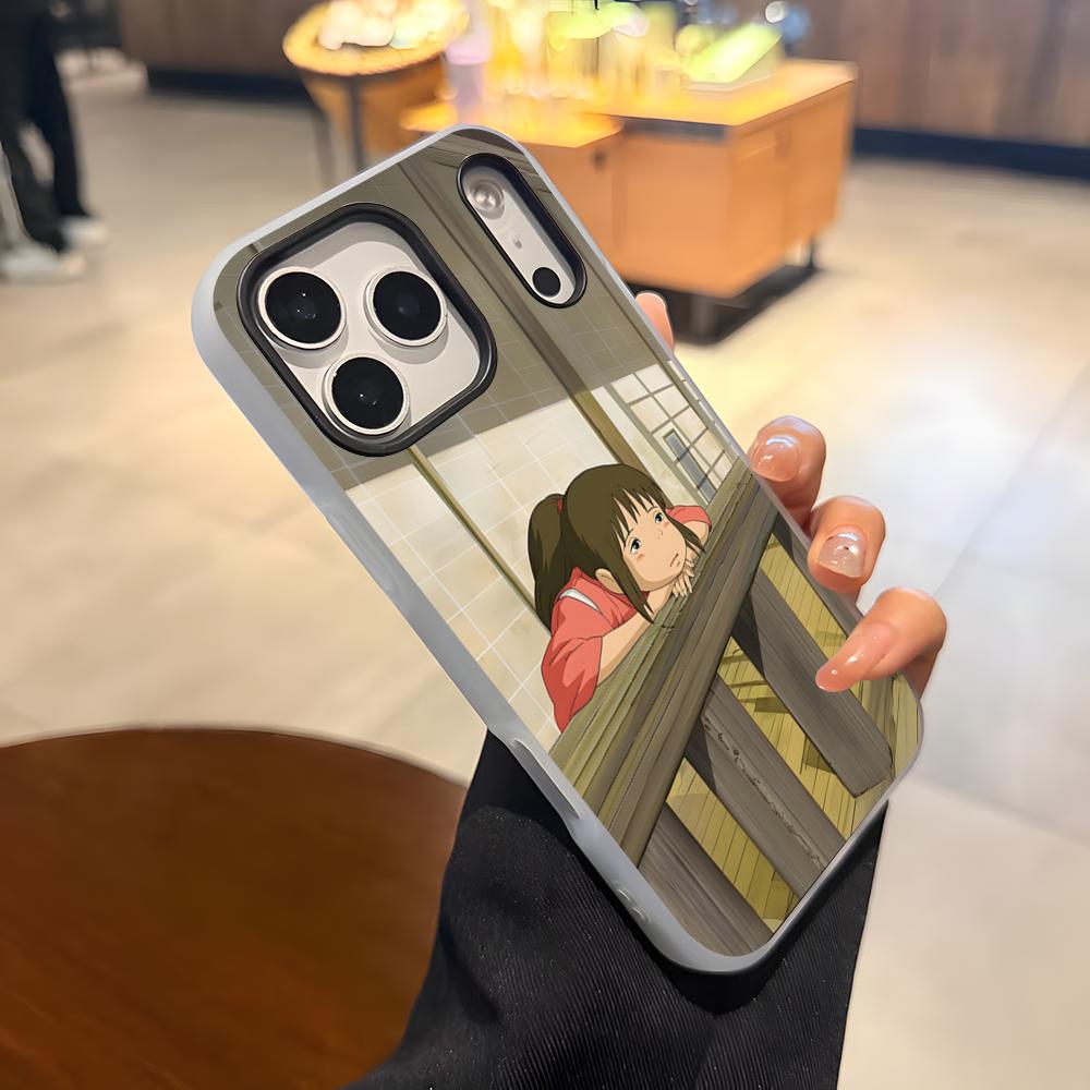 Чехол для телефона S-Spirited CARTOON A-Away Для iPhone 17 Air 16 E 15 14 Plus 13 12 11 Pro Max Гелевый Защитный чехол 2 в 1