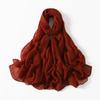 New Cotton Linen Scarf For Women Girls Students Autumn Classic Solid Color Scarves Retro Soft Foulard Viscose Female Wrap Shawls
