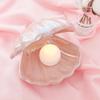 Ins Ceramic Shell with Pearl Night Light Streamer Mermaid Light Fairy Shell Night Lamp for Bedside Home Decor Xmas Gift