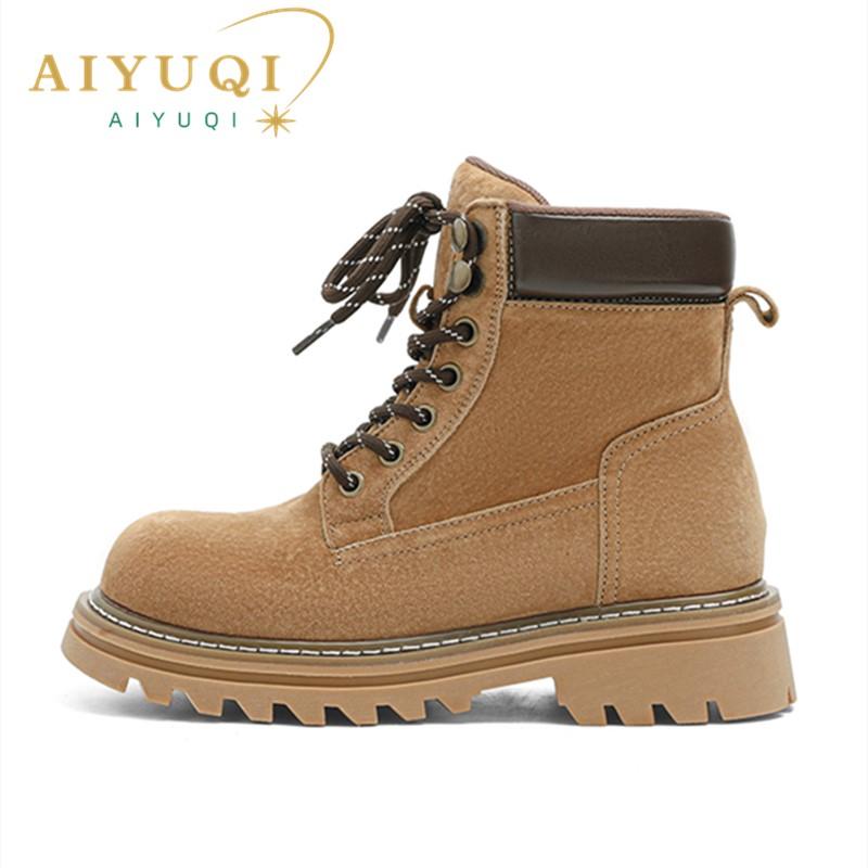 Ботильоны женские из натуральной кожи осенние на платформе желтые женские ботинки повседневные женские ботинки в британском стиле