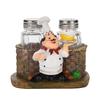 Cute Chef Statue Salt & Pepper Bottle Holder Ornaments Home Decor Kitchen Resin Crafts #A