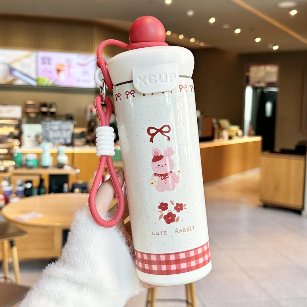 Cartoon Dog Kids Reusable Insulated Water Bottle With Handle For School And Travel