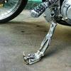 Skeleton Hand Motorcycle Kickstand Heavy Duty Universal Alloy Kickstand Skeleton Middle Finger Motorcycle Parking Stand Gift for Motorbike Lovers