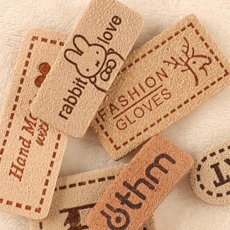 Печатные фирменные аксессуары для одежды, нашивки своими руками, обувь и шляпы, аксессуары для багажа, английские буквы, кожаные этикетки, наклейки для ткани