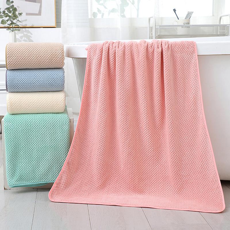 Японское банное полотенце из кораллового флиса с сотами, вафельное банное полотенце с рисунком ананаса, хлопковое впитывающее одеяло, большое банное полотенце для взрослых