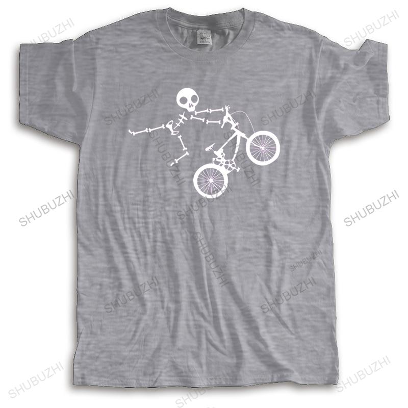 Latest Skeleton Alien BMX Cycle Bike New Tee-Shirts Custom Short Sleeve T-Shirt Funny Fall O Neck Pure Cotton T Shirt for Men