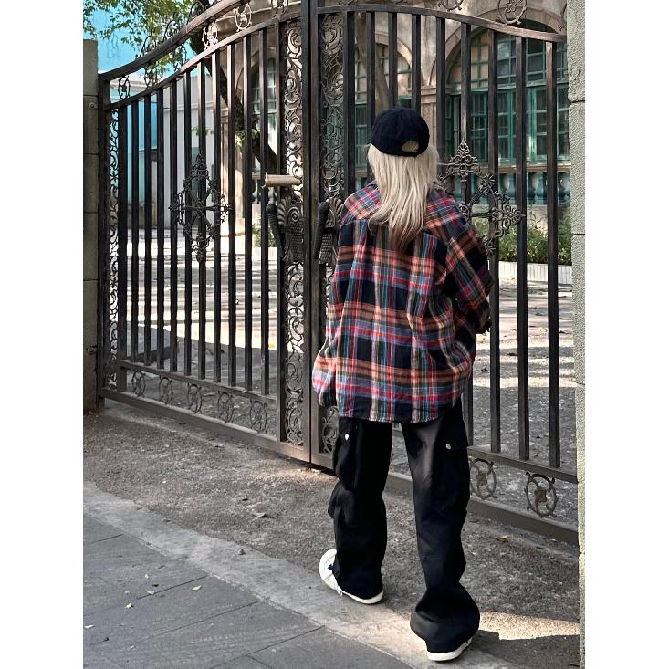 Рубашка с длинным рукавом с буквенным принтом 2024 года в японском стиле в стиле Гонконга, свободная рубашка для мальчиков, летнее модное универсальное повседневное пальто