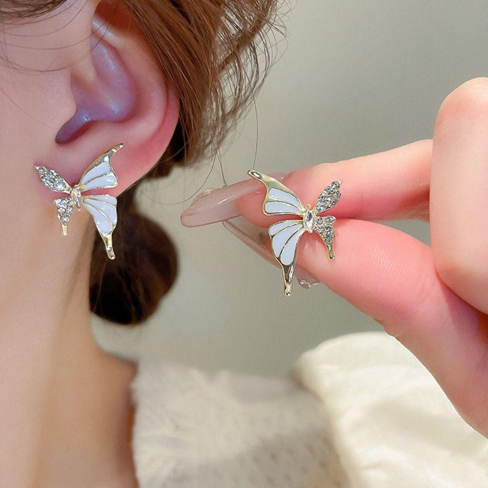 Butterfly Butterfly Stud Earrings Star Butterfly Earrings Fashion Heart Shaped Long Earrings Women