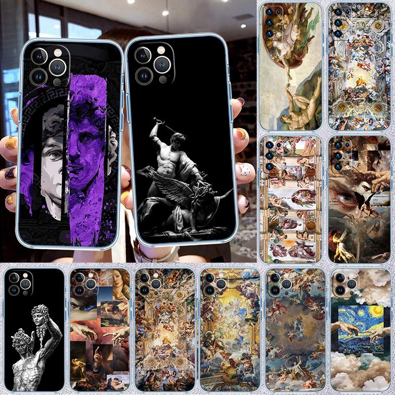 Fresco Adam Sculpture Phone Case for LG K22 K30 K40 K40S K41 K42 K50 K50S K51 K51S K52 K61 K62 K71 K92 Q60 Q61 V40 V50 V60