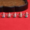 S999 Sterling Silver Five Gods of Wealth Spacer Beads - Handmade DIY Braided Rope Bracelet Necklace Accessories