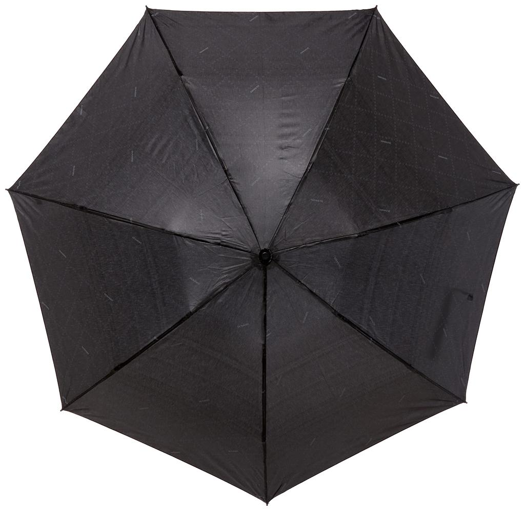 Folding Umbrella DUNAMIS Check Logo Umbrella Simple Gentleman Umbrella Black Rib 55cm [Moonbat] Men's 10483-05 Length Approx.