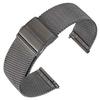 [ANNEFIT] Metal Watch Band 22mm Mesh Stainless Steel Watch Replacement Band 316L Stainless Steel Replacement Belt Quick Release Gray