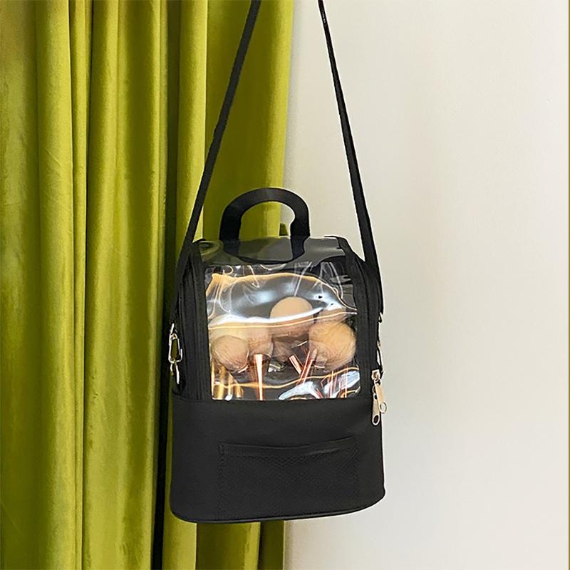 Новая косметичка для женщин, прозрачная ПВХ дорожная парикмахерская с вышивкой, инструменты для хранения туалетных принадлежностей, косметички