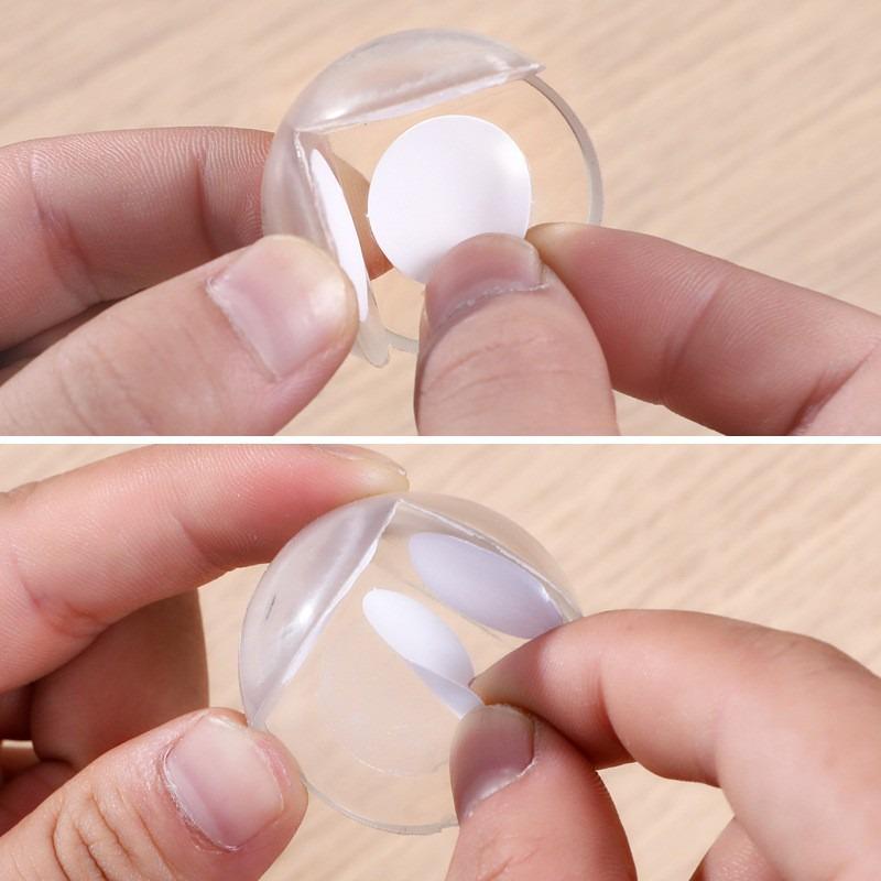 Прозрачный силиконовый протектор для углов стола от столкновений 