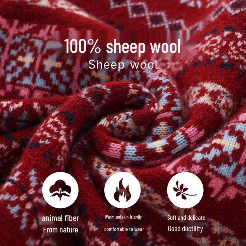 Шерстяной свитер в стиле Fair Isle от Zhaojun
