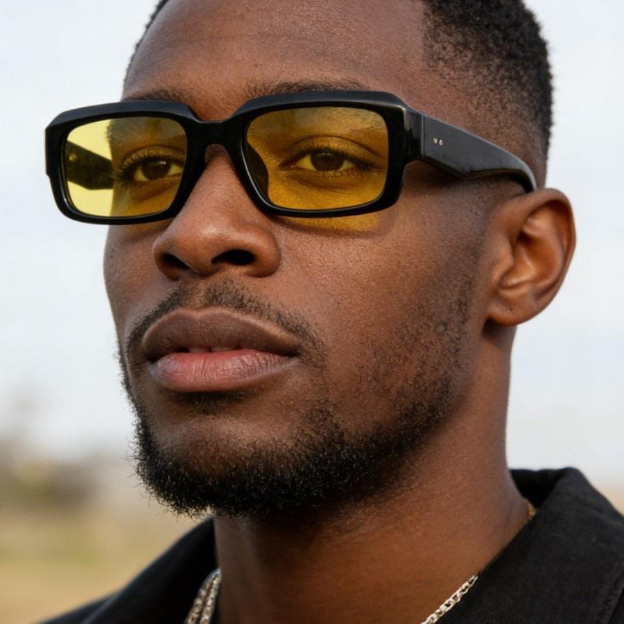 Retro small square sunglasses, European and American style YK personalized anti-ultraviolet sunglasses, men and women