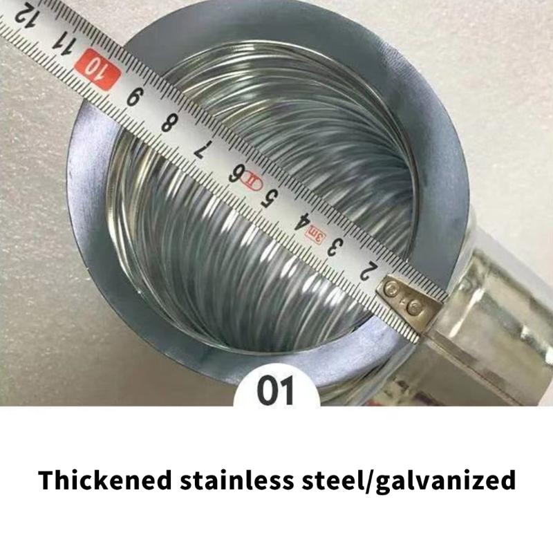 Smoked Pipe Connector Thread Elbow Stainless Steel Stove Pipe Elbow for Kitchen/Factory/Stove/Gas/Pump Enduring