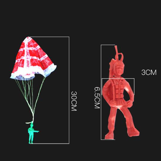 10 шт. Парашютисты Солдаты Армии Мини-фигурки Ручное метание Уличная детская игрушка