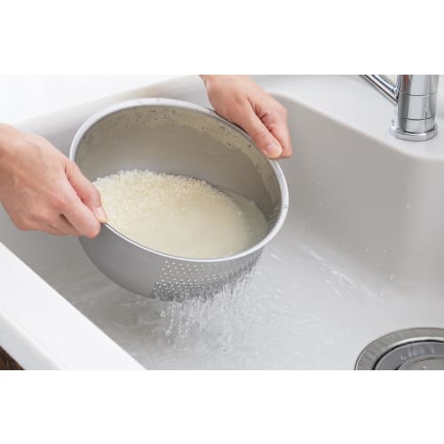 Yoshikawa Living Style Stainless Steel Rice Washing Bowl, 21cm, SJ3646