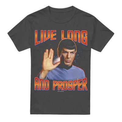 STAR TREK Оригинальная футболка унисекс для взрослых «Живи долго и процветай»