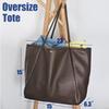 Oversize Pu Leather Tote Women Weekender Bag Shopper Handbag Travel Purse