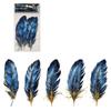 5Pcs Retro Feather PET Sticker Aesthetic Decorative Sticker For Journal Photo Album Scrapbooking Phone Case Wrapping