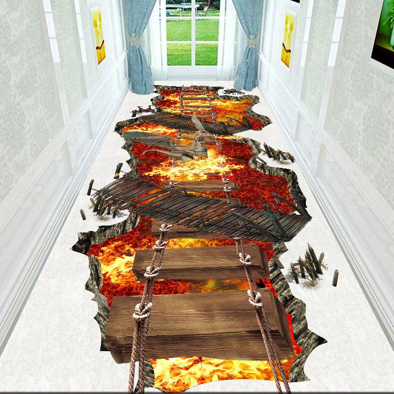 Ковер для гостиной с 3D пейзажным принтом, напольный коврик, фланелевая губка, большой коврик для ванной комнаты, декоративный коврик для спальни
