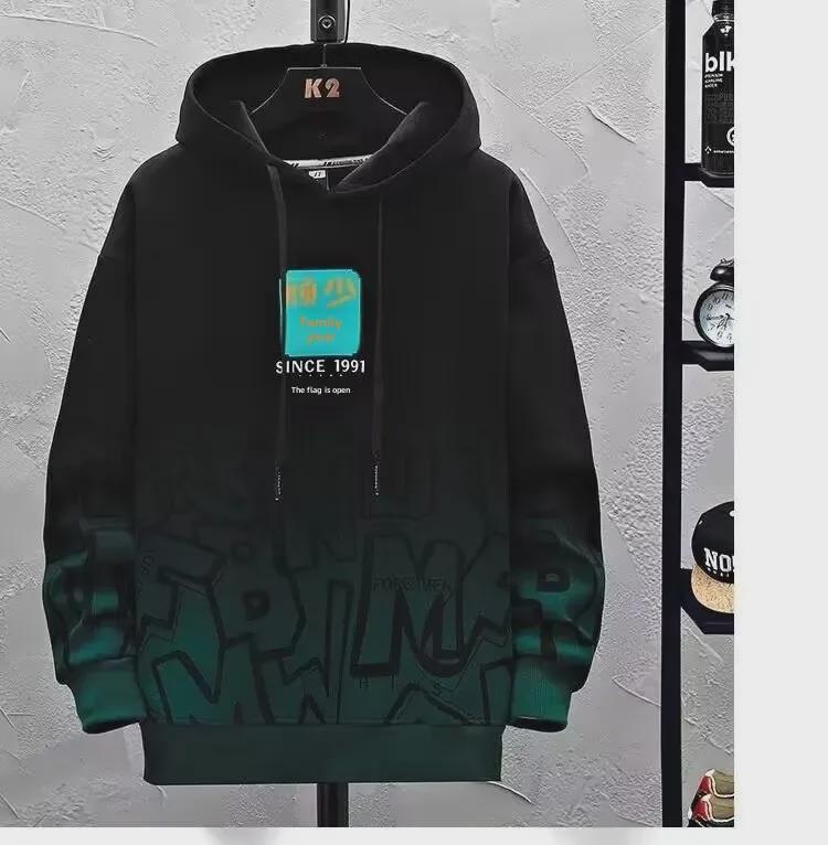 Boys' 2023 Hooded Plus Velvet Sweatshirt - Junior & High School Winter Jacket