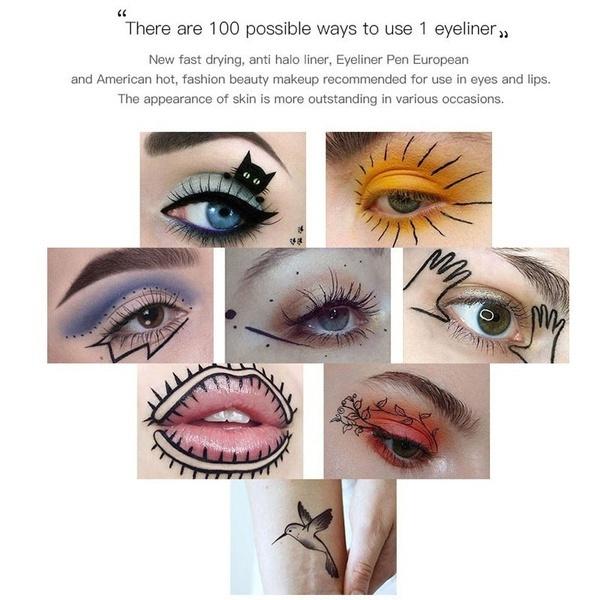 Новая 1 шт. Черная водостойкая стойкая жидкая подводка для глаз, быстросохнущая, крутая, не размазывается, очаровательное средство для макияжа глаз для дам