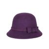 Hat Ladies felt hat autumn and winter new pure wool bow woolen basin hat strength one piece