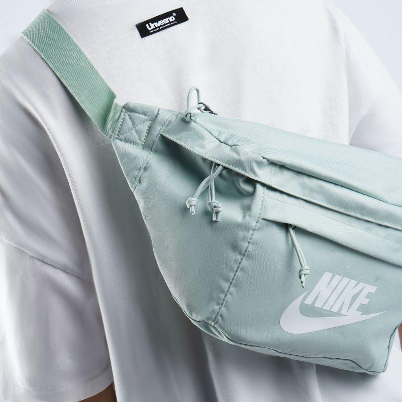 Nike Полиэстеровая наплечная сумка, сумка через плечо, сумка-слинг, поясная сумка, унисекс, мятно-зеленый/аквамариновый, повседневная, BA5751-320