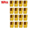 16Pcs Car Wheel Tire Valve Stems Caps Aluminum Tyre Rim Stem Covers Airdust Waterproof for BMW Auto Motorcycle Car Accessories