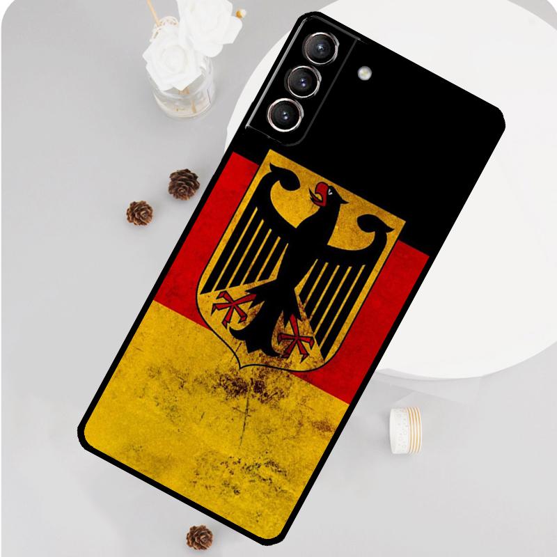 Чехол-баннер с флагом Германии для Samsung Galaxy S23 FE S20 S21 S22 Ultra S8 S9 S10 Plus Note 10 20 Ultra Мягкий чехол