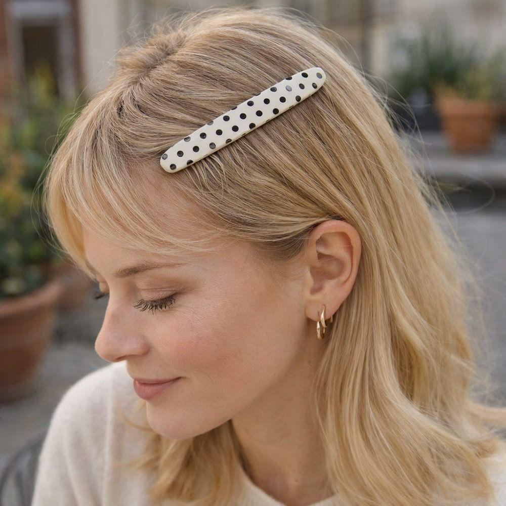 Non-Slip Hair Combs Polka Dot Bangs Hair Clip New Hairpin for Princess Hair Accessories