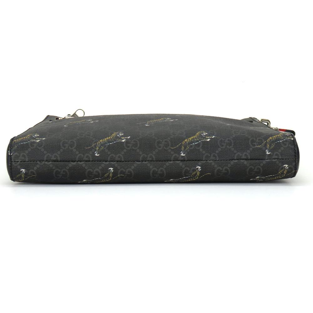 Used GUCCI Shoulder Bag 474137 GG Supreme Canvas black gray Dora
