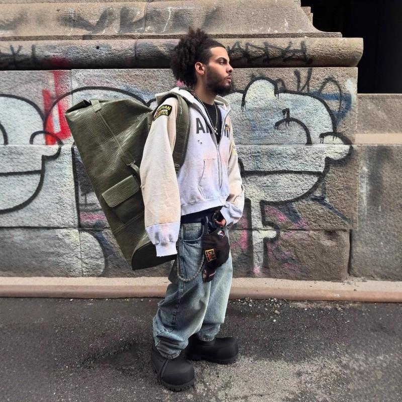 Mens Oversized Distressed Washed Cotton Hoodie With Zipper Front - NYC Limited Edition Streetwear
