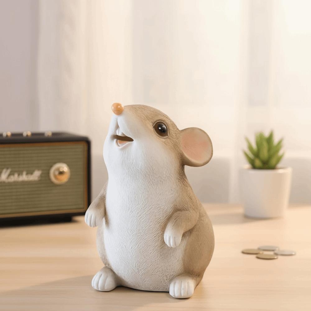 Мышь Копилка Коробка для сбережений Мультяшная копилка Год Крысы Коробка для сбора монет Украшение для стола