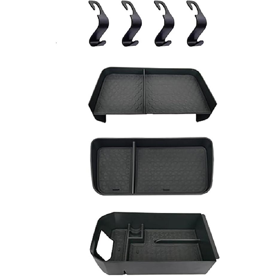 3PCS Center Console Organizer For Toyota RAV4 2025 2024 - ABS Dashboard Storage Organizer, Console Divider Storage Tray, Armrest Storage Box For RAV