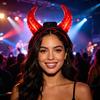 Светящаяся обруч-рожки Светодиодный обруч-рожки Светящийся обруч для вечеринки Хэллоуин Концерт Вечеринка-маскарад Реквизит