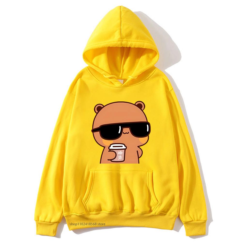 Парные толстовки с капюшоном больших размеров Толстовка с принтом мультфильма «Кавайи» Пуловер Harajuku для мужчин и женщин Толстовка с капюшоном Sudaderas