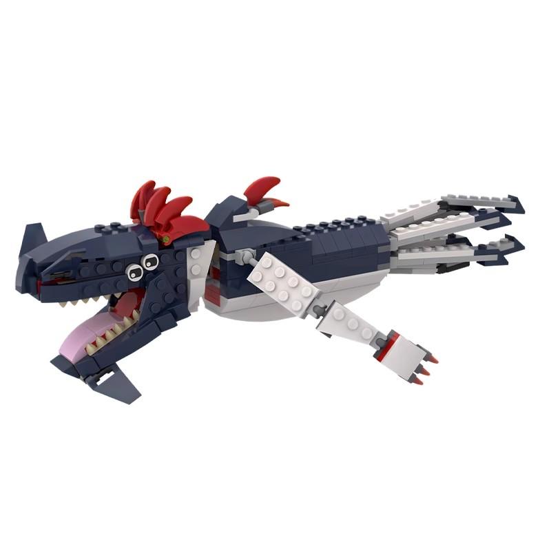 Bricklink Идеи Subnautica Монстры Глубин 31088 Морской Голодный Акула Мир Креативные Строительные Блоки Детские Игрушки Рождественский Подарок