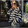 Knitted Striped Sweater Women Loose Pullovers O-neck Full Sleeve Female Autumn Winter Lady Casual Match All Jumpers