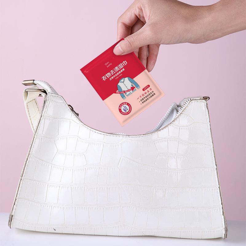 Stain and Oil Removal Wipes for Clothing and Shoes, Floral Scent, 20 Pieces Per Pack